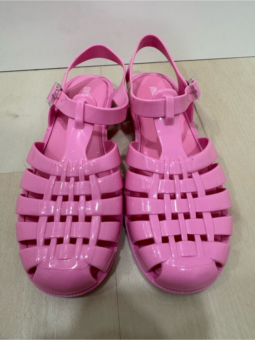LIKE NEW Melissa Possession Sandal Gloss Pink Women's 7 Jelly Fisherman Sandal - Picture 4 of 13